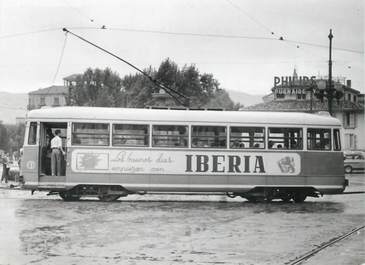 PHOTO AUTOBUS / TRAMWAY / ESPAGNE 1956