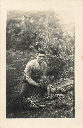 CARTE PHOTO CHASSE FAUVE