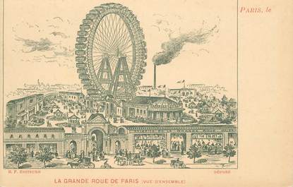 CPA FRANCE 75008 "Paris, rue de Suffren, la grande roue de Paris"