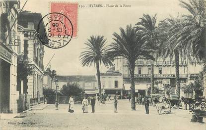 CPA FRANCE 83 "Hyères, place de la poste"