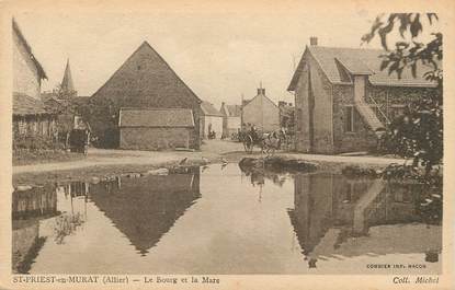 / CPA FRANCE 03 "Saint Priest en Murat, le bourg et la Mare"