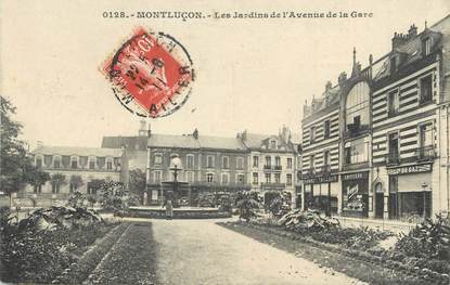 / CPA FRANCE 03 "Montluçon, les jardins de l'avenue de la gare"