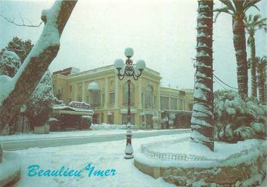 CPSM FRANCE 06 "Beaulieu, le casino sous la neige"