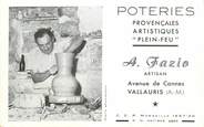 06 Alpe Maritime CPA FRANCE 06 "Vallauris, avenue de Cannes, A. FAZIO, artisan Poteries"