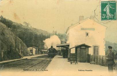 CPA FRANCE 06 "Théoule, la gare" / TRAIN