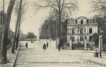 CPA FRANCE 94 "Villeneuve Saint Georges, l'avenue de Melun"