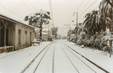 CPSM / PHOTO FRANCE 06 "Golfe Juan, la gare sous la neige, 1985"