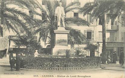 CPA FRANCE 06 "Cannes, statue de Lord Brougham"