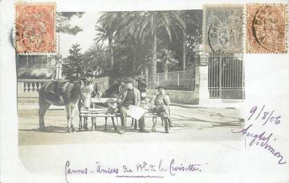 CARTE PHOTO FRANCE 06 "Cannes, les ânes bld de la Croisette, 1906"