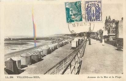 / CPA FRANCE 14 "Villers sur Mer, av de la mer et la plage"