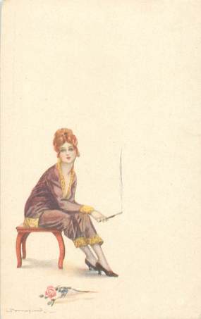 CPA FEMME dessinée