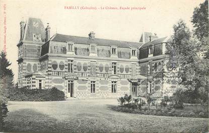 / CPA FRANCE 14 "Familly, le château, façade principale"