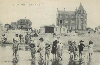 / CPA FRANCE 14 "Ouistreham, riva Bella, le bain de pieds"