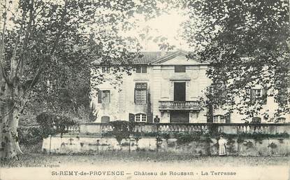 / CPA FRANCE 13 "Saint Rémy de Provence, château de Roussan, la terrasse"