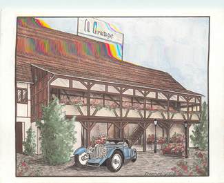 CPSM FRANCE 68 "Bartenheim la Chaussée, Restaurant La Grange"