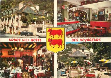 CPSM FRANCE 64 "Urdos, Hotel Restaurant des Voyageurs"