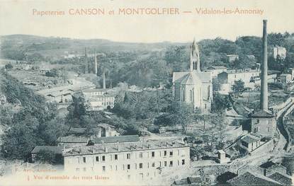 / CPA FRANCE 07 "Vidalon les Annonay, papeteries Canson et Montgolfier"