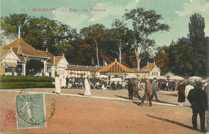 CPA FRANCE 95 "L'Isle Adam, la plage, les planches"