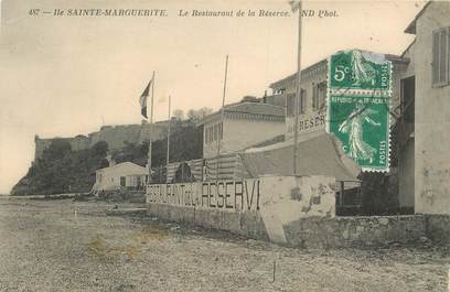 CPA FRANCE 06 "Cannes, Ile Sainte Marguerite, restaurant de la Réserve"