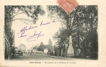 CPA FRANCE 95 "L'Isle Adam, le monument de la Défense de Parmain"