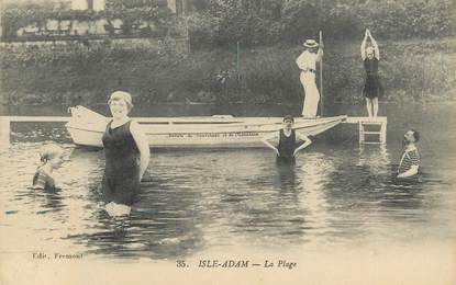 CPA FRANCE 95 "L'Isle Adam, la plage "