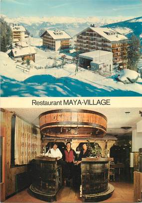 CPSM SUISSE "Les Collons, Restaurant Maya Village"