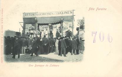 CPA CIRQUE / FÊTE FORAINE "Baraque de lutteurs"