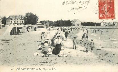 CPA FRANCE 44 "Le Pouliguen, la plage"