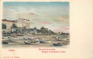 06 Alpe Maritime CPA FRANCE 06 "Cannes, la plage" / CARTE PRECURSEUR