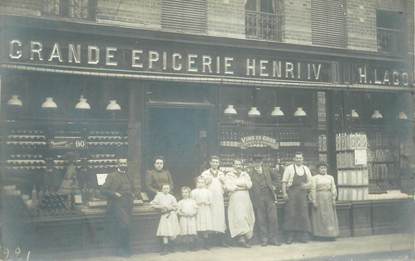 CARTE PHOTO PARIS COMMERCE / EPICERIE "Grande Epicerie Henri IV"