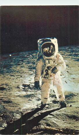 CPSM ASTRONOMIE / ESPACE "Conquête de la lune par Apollo XI, 1969"