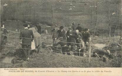 CPA FRANCE 03 "Glozel, les Fouilles, le champ des morts"