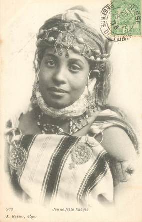 CPA ALGERIE / Scènes et Types "Jeune fille kabyle" / GEISER