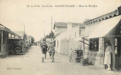 / CPA FRANCE 66 "Canet Plage, rue du gouffre"