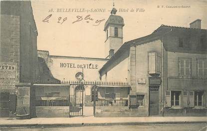 CPA FRANCE 69 "Belleville sur Saone, Hotel de ville"