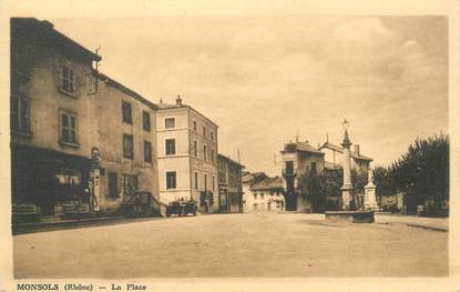 CPA FRANCE 69 "Monsols, la Place"