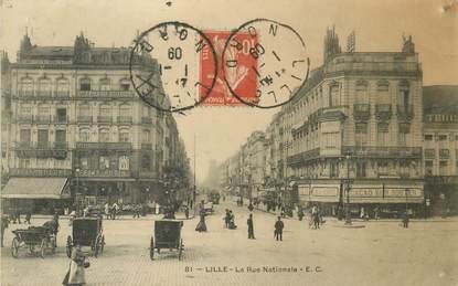 - CPA FRANCE 59 "Lille, La Rue Nationale"