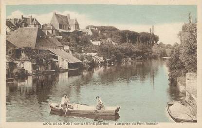 / CPA FRANCE 72 "Beaumont sur Sarthe, vue prise du pont romain"