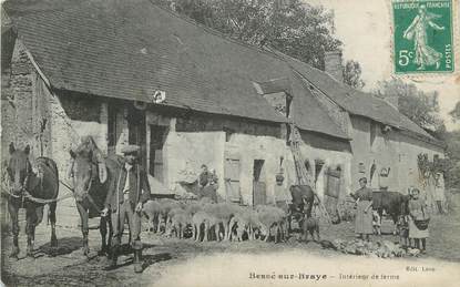 / CPA FRANCE 72 "Bessé sur Braye, intérieur de la ferme"