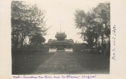 CARTE PHOTO INDOCHINE "Hué, Pavillon du Roi"