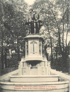 CPA PANORAMIQUE BELGIQUE "Bruxelles, Statue des Comtes d'Egmont et de Hornes"