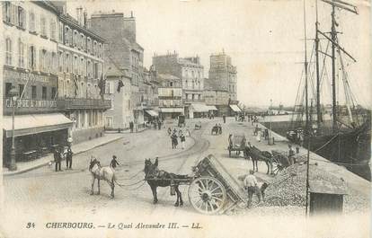 / CPA FRANCE 50 "Cherbourg, la quai Alexandre"