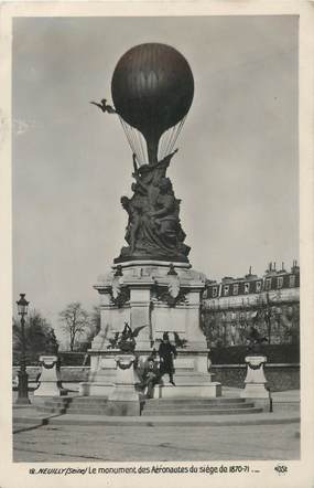 CPA FRANCE 75 "Paris, Neuilly sur Seine, le monument des aéronautes 1870"