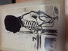 RARE LOT 28 DESSIN CARICATURE OMBRE / SILHOUETTE MILITAIRE sur support rigide photo / SURREALISME