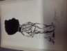 RARE LOT 28 DESSIN CARICATURE OMBRE / SILHOUETTE MILITAIRE sur support rigide photo / SURREALISME