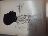 RARE LOT 28 DESSIN CARICATURE OMBRE / SILHOUETTE MILITAIRE sur support rigide photo / SURREALISME