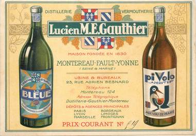 CPA LIVRET FRANCE 77 "Montereau, distillerie Lucien M.E. GAUTHIER"