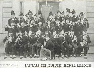 CPA / PETIT PAPIER FRANCE 87 "Limoges, Fanfare des Gueules Sèches" / PUBLICITE DROGUERIE