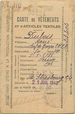 CPA / PETIT PAPIER FRANCE 14 "Caen, Carte de Vetements et d'articles Textiles"