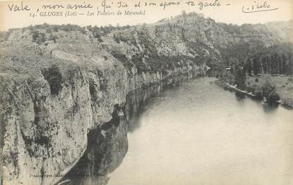 CPA FRANCE 46 "Gluges, les Falaises"